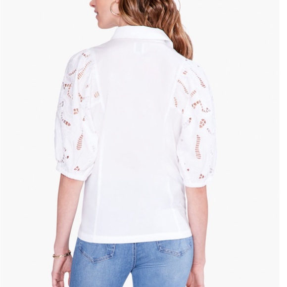 Nic & Zoe Eyelet Sleeves Shirt - Picture 6 of 6